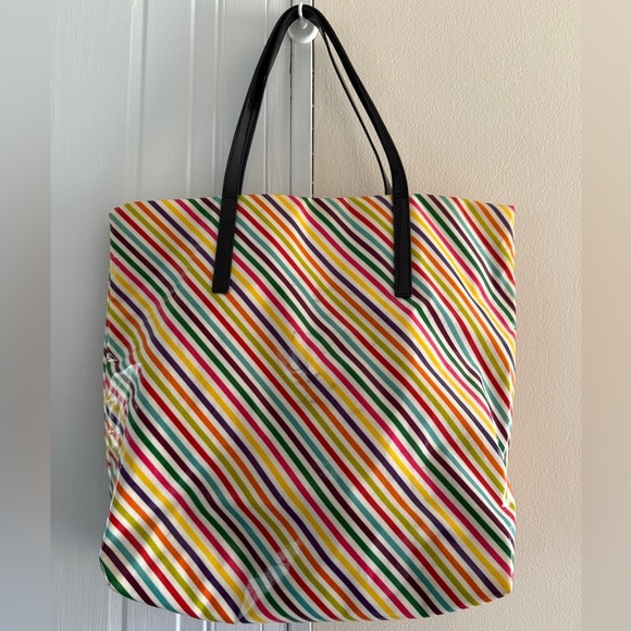 Kate Spade New York Bon Daycation Shopper Rainbow Stripped - Picture 2 of 6